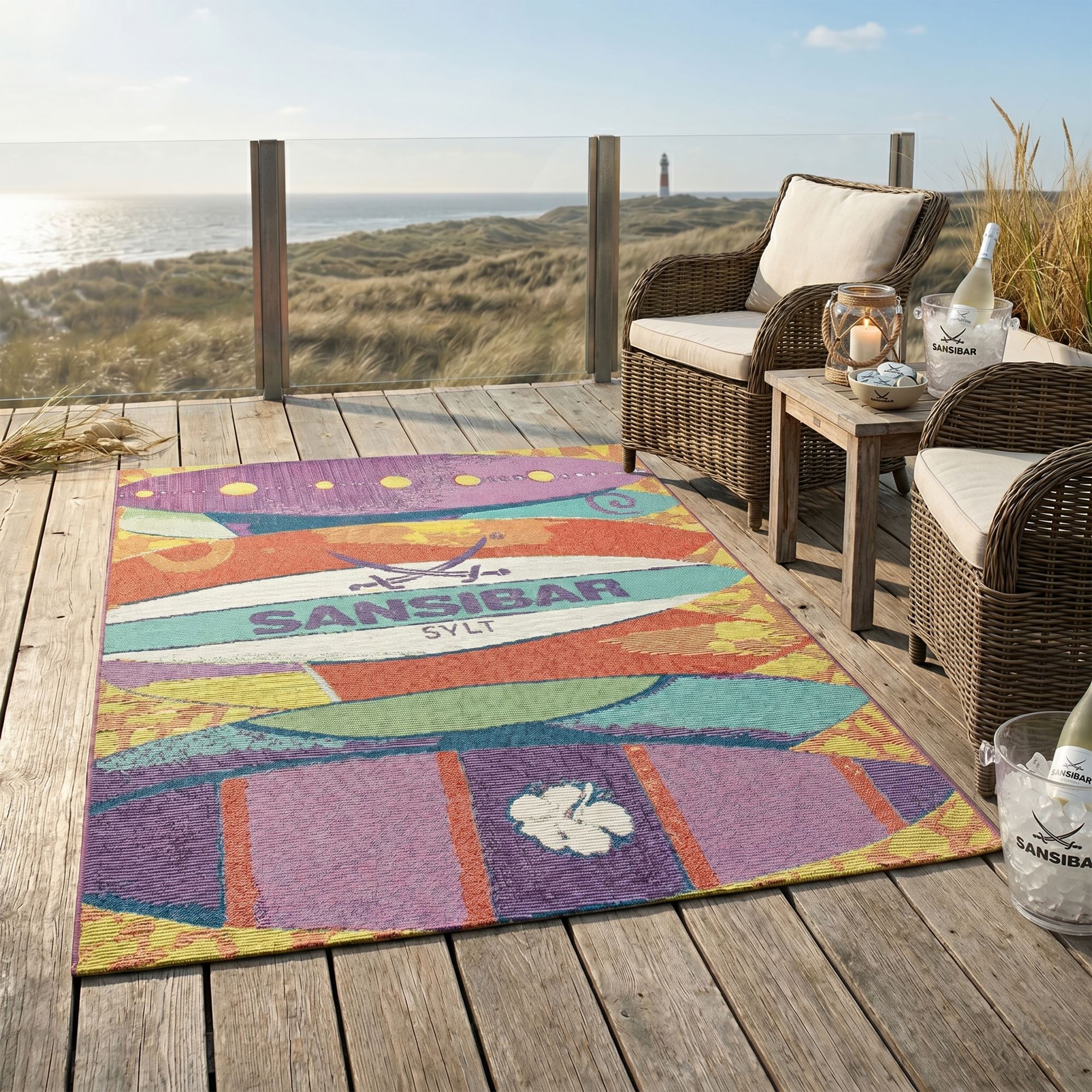 Tapis d'été pour l'intérieur et l'extérieur - RANTUM BEACH, THEKO