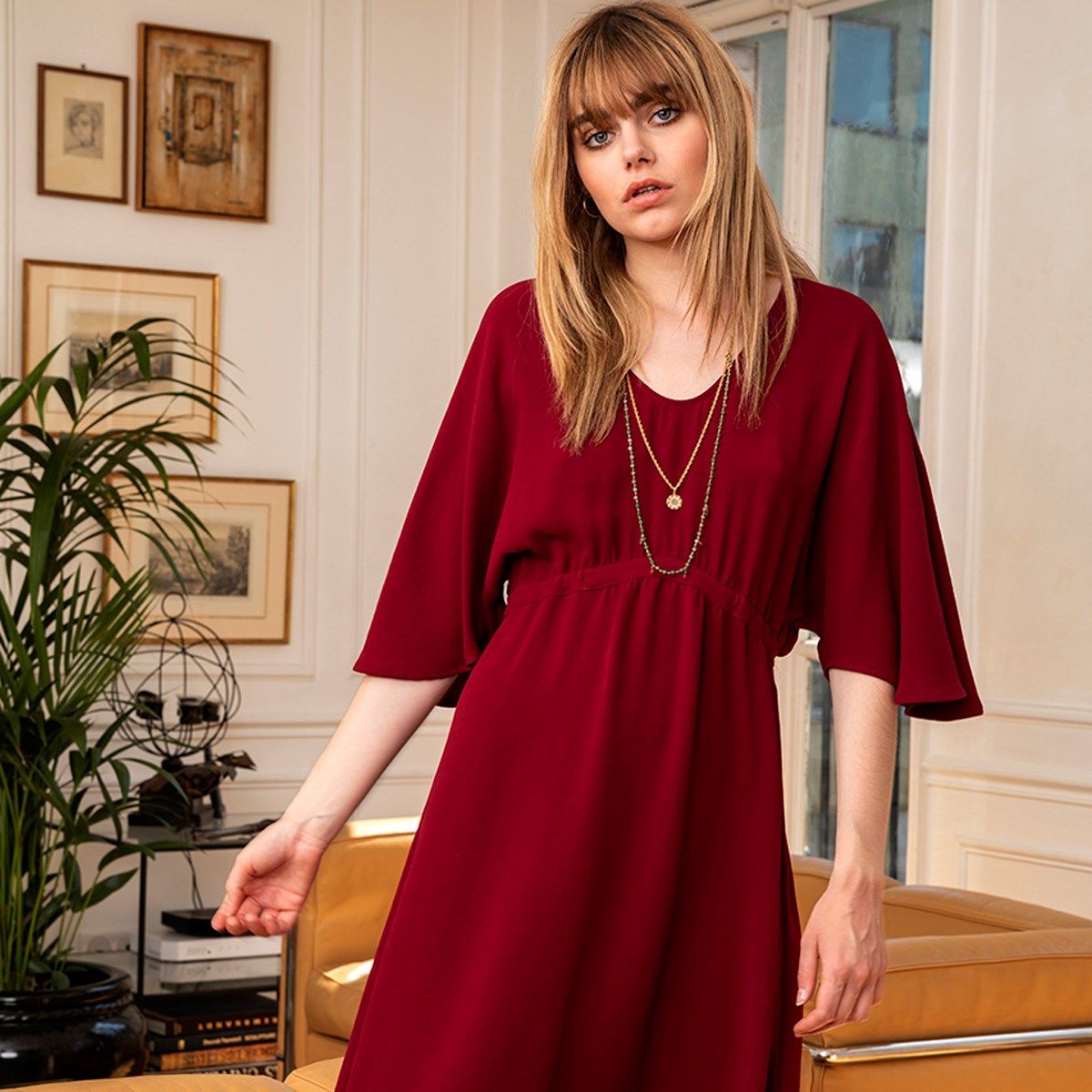 La Redoute Femme Vêtements Robes Chemise Mi Longue Robe-chemise coton GOTS ceinturée PANDIE 