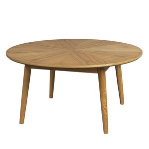 Table basse d'appoint ronde en bois ø80cm bois clair - FABIO