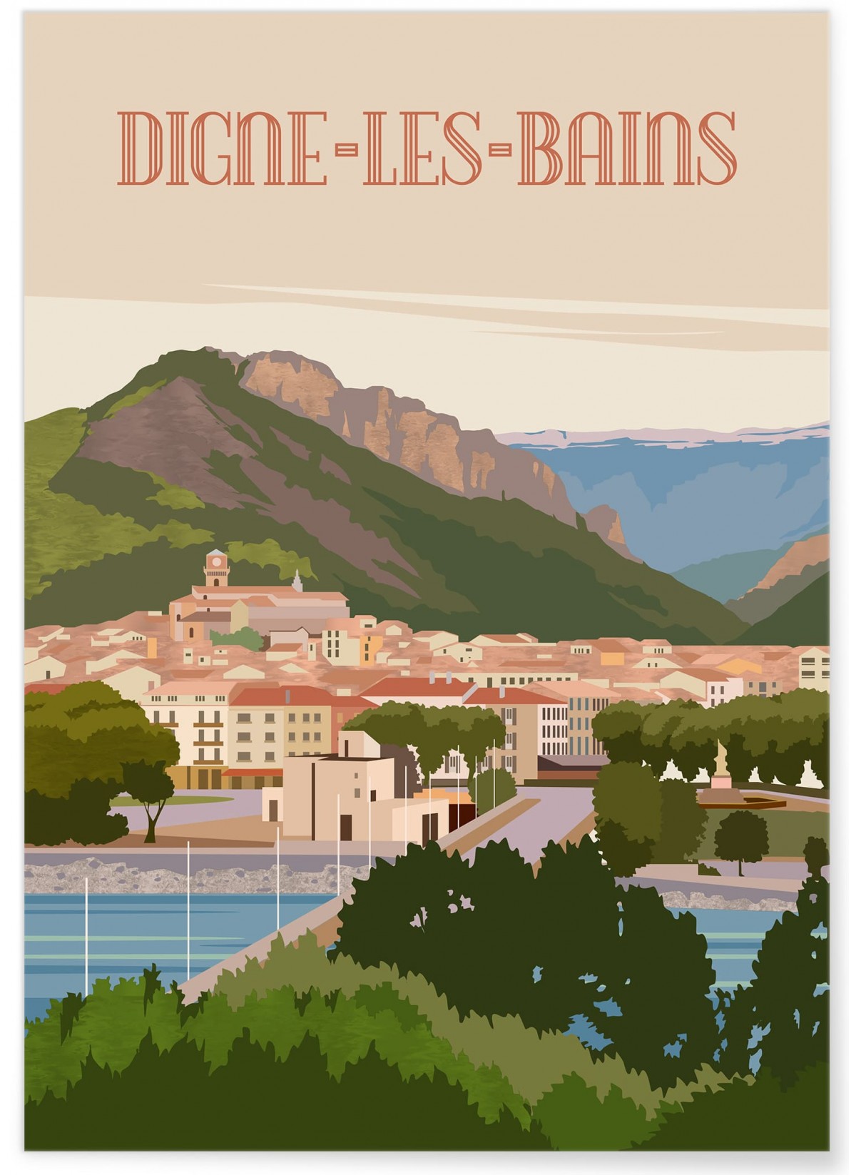 Affiche ville Digne-les-Bains, L'AFFICHERIE