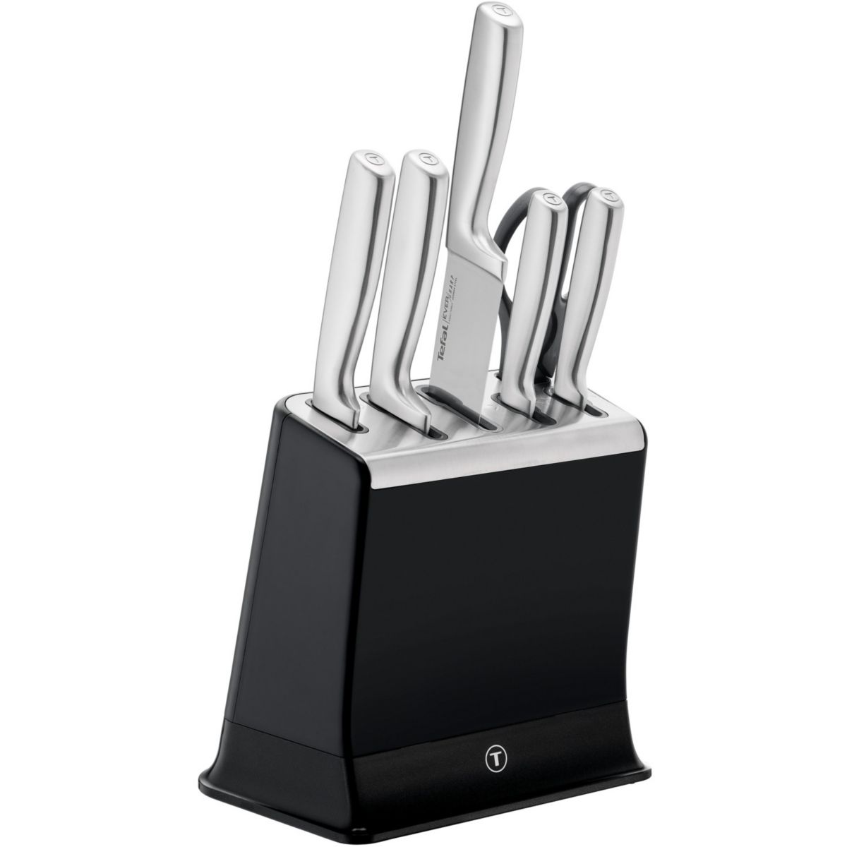 Bloc couteaux Eversharp Pro inox 5pcs + ciseaux, TEFAL