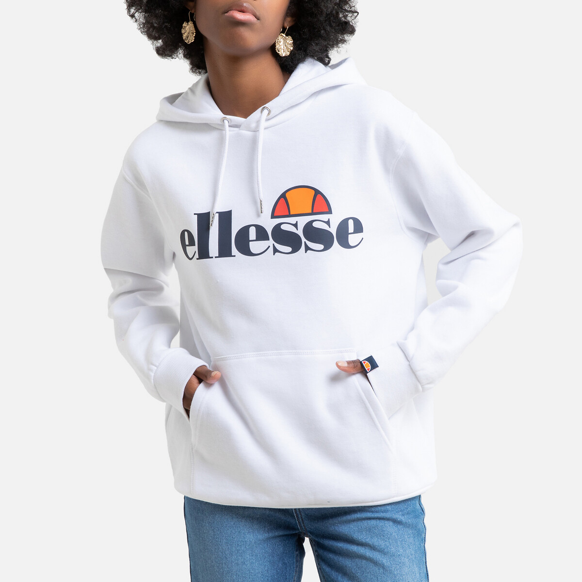 Printed centre pocket hoodie Ellesse | La Redoute