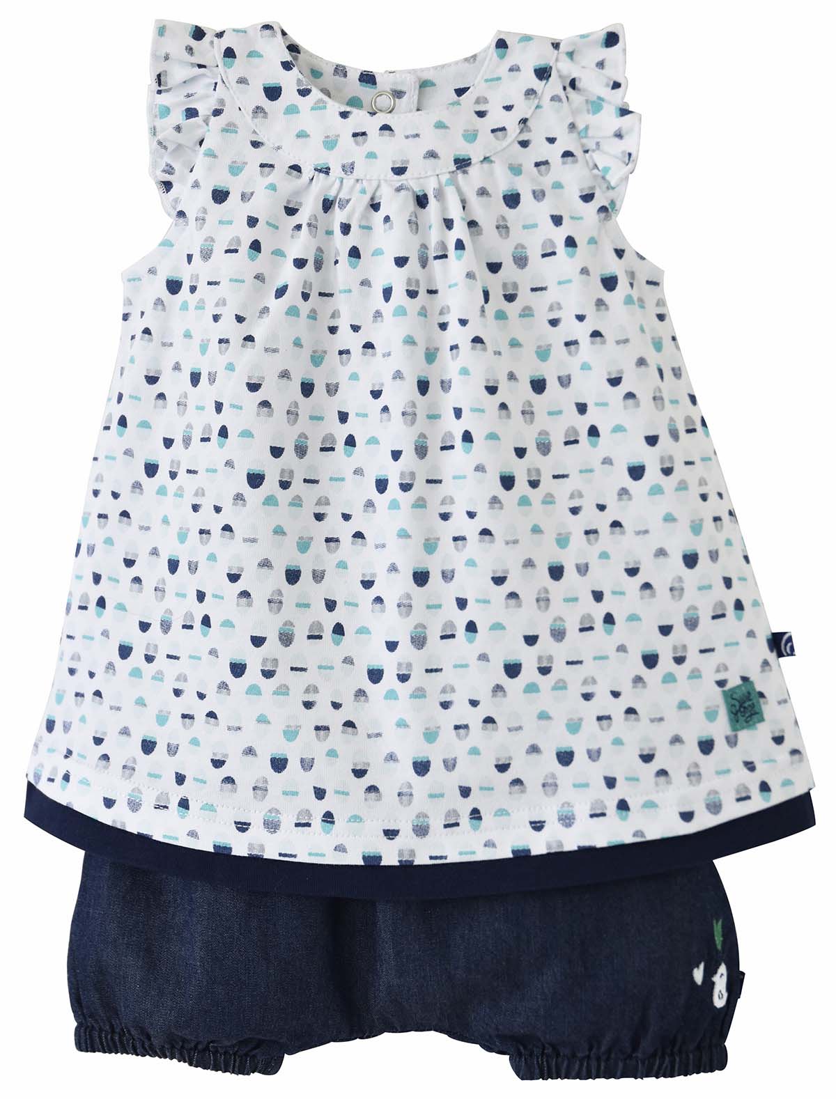 Ensemble robe et bloomer menthe a l'eau, SUCRE D'ORGE