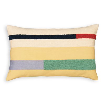 Milie Striped Textured Rectangular 100% Cotton Cushion Cover LA REDOUTE INTERIEURS