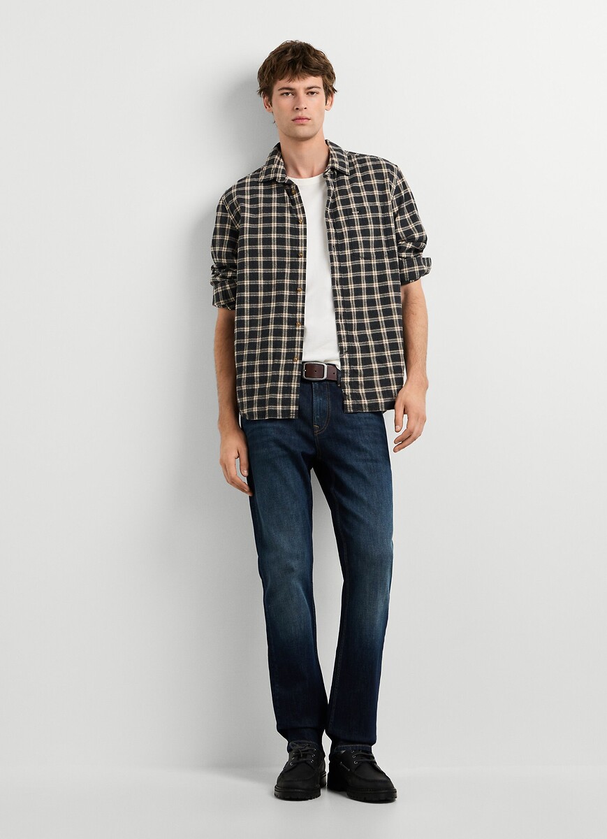 Camicia dritta a quadri, maniche lunghe, PEPE JEANS