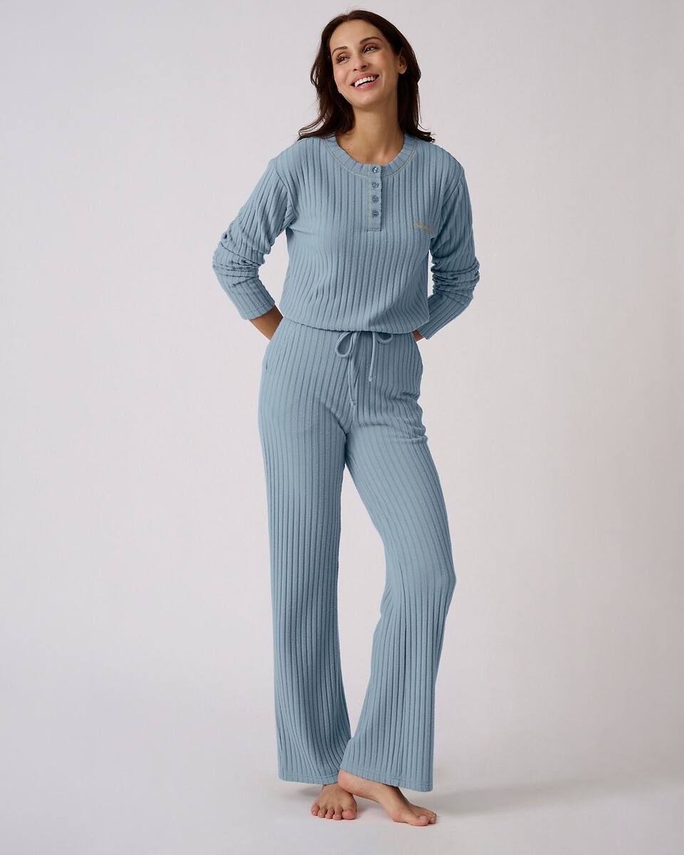 Pyjama Thermolactyl en maille côtelée, DAMART