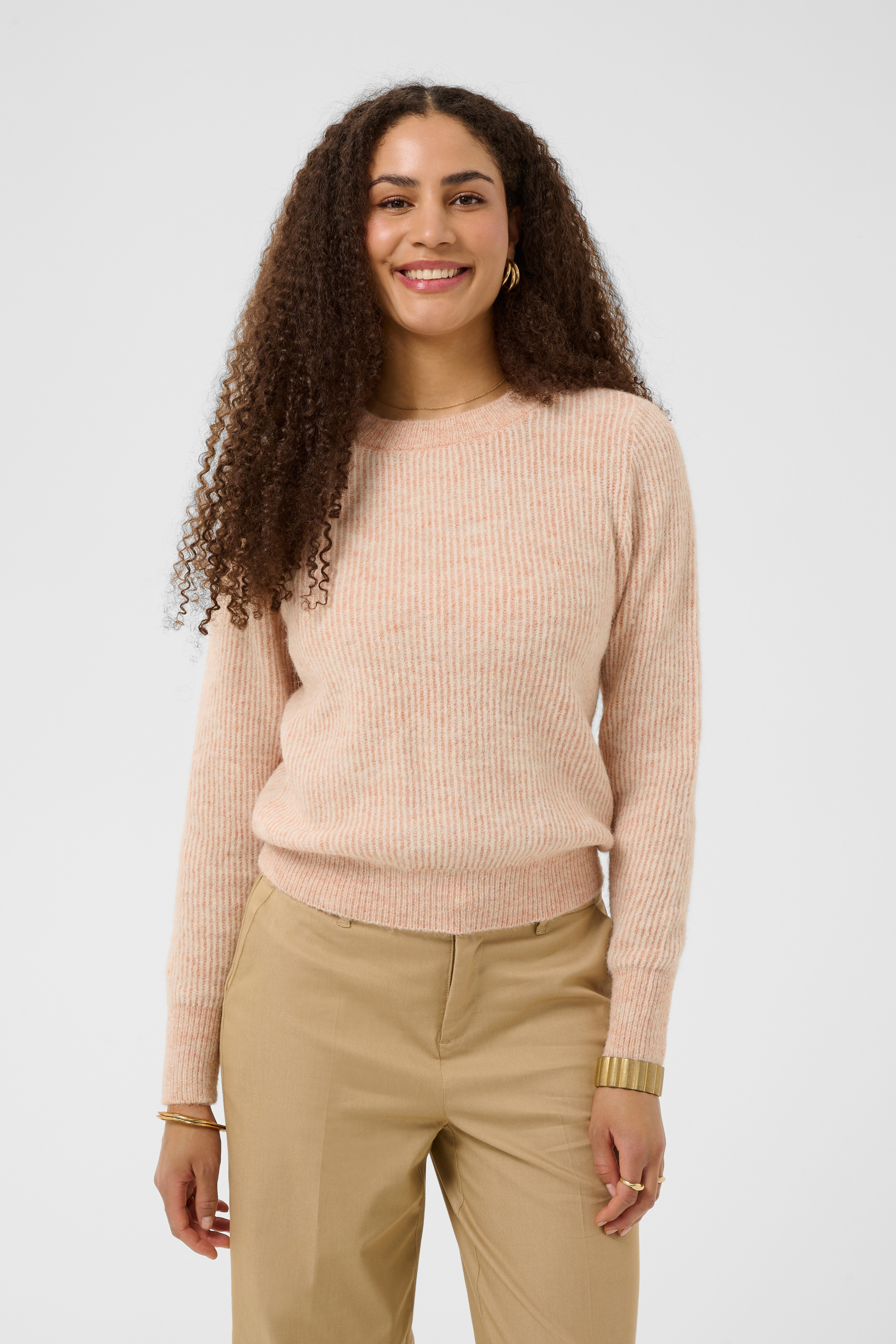 Pullover tricoté, CREAM
