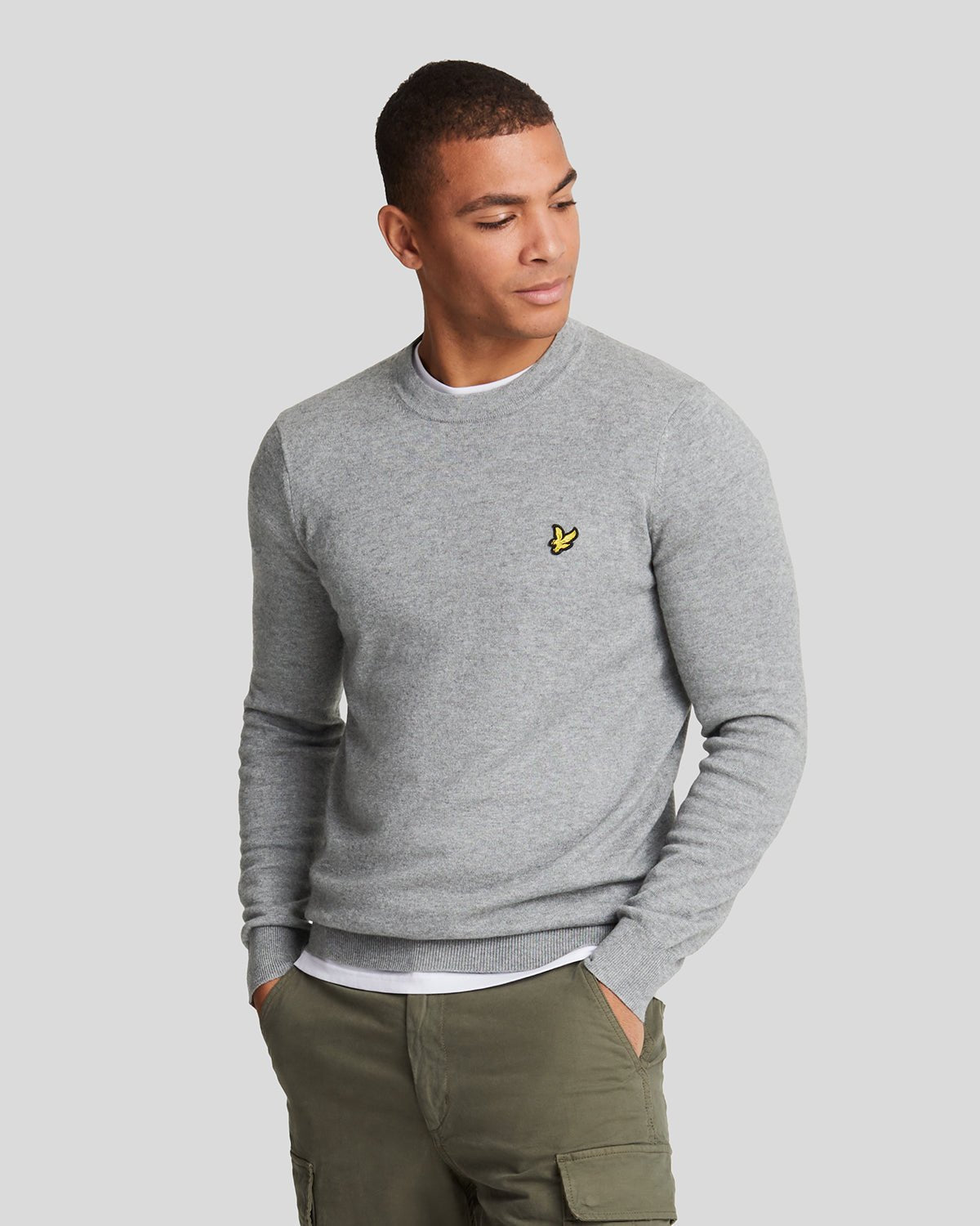 Pull en coton mérinos col rond, LYLE & SCOTT