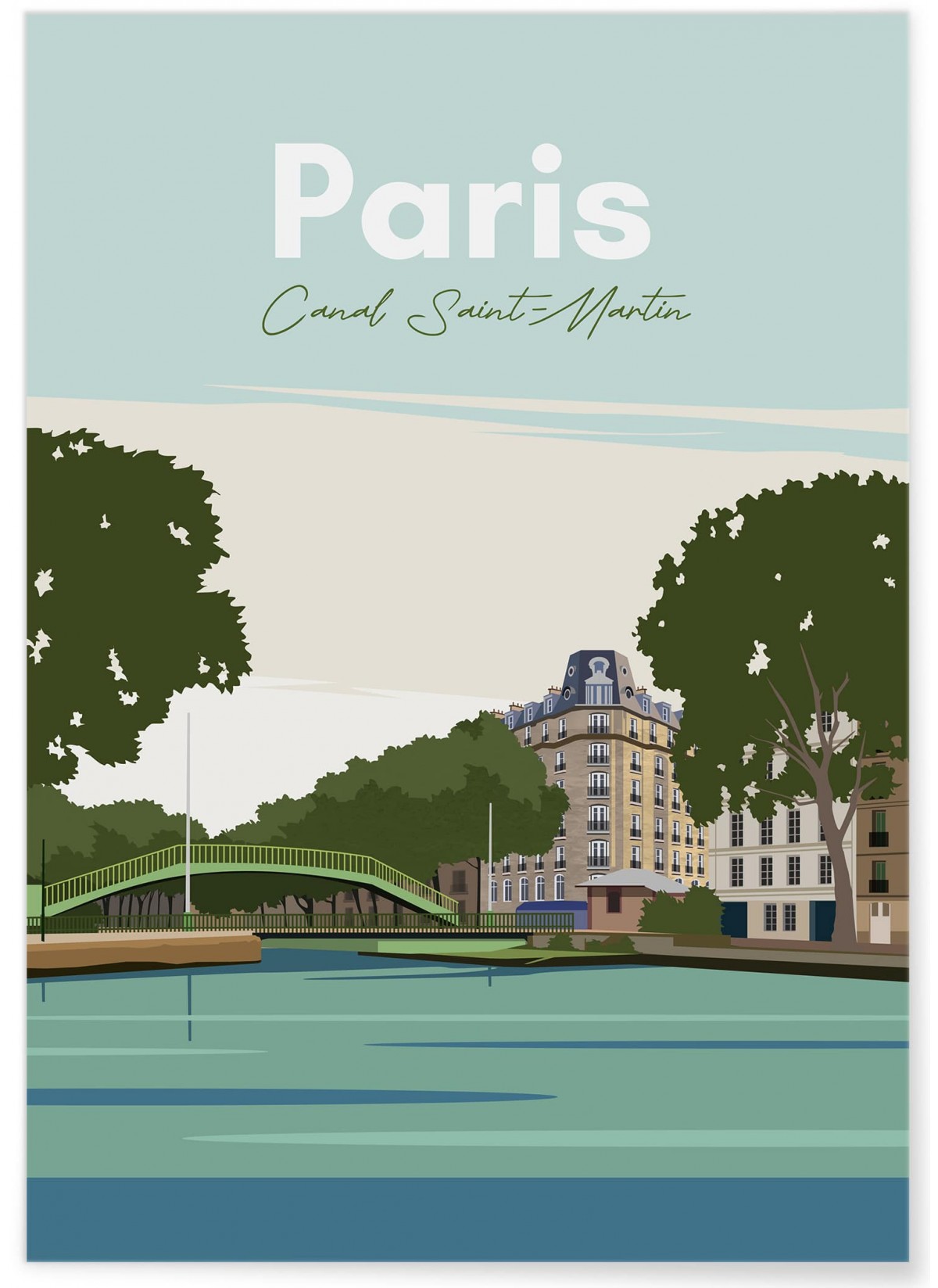 Affiche ville Paris - Canal Saint-Martin, L'AFFICHERIE
