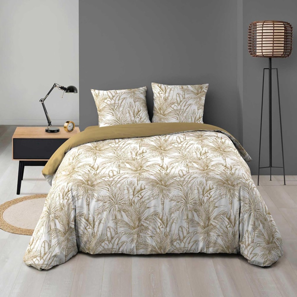 Housse de couette 240x220 + 2 taies microfibre PALMIERS, DECORATIE