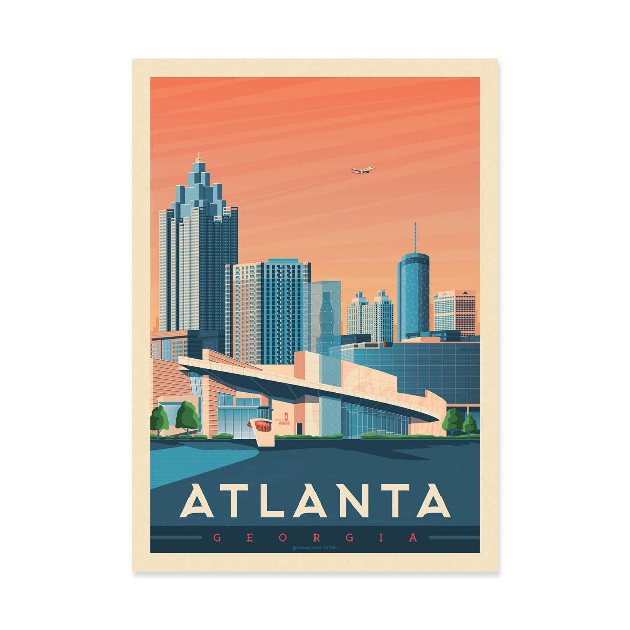 Affiche d'art - Atlanta - Olahoop Travel Posters, WALL EDITIONS