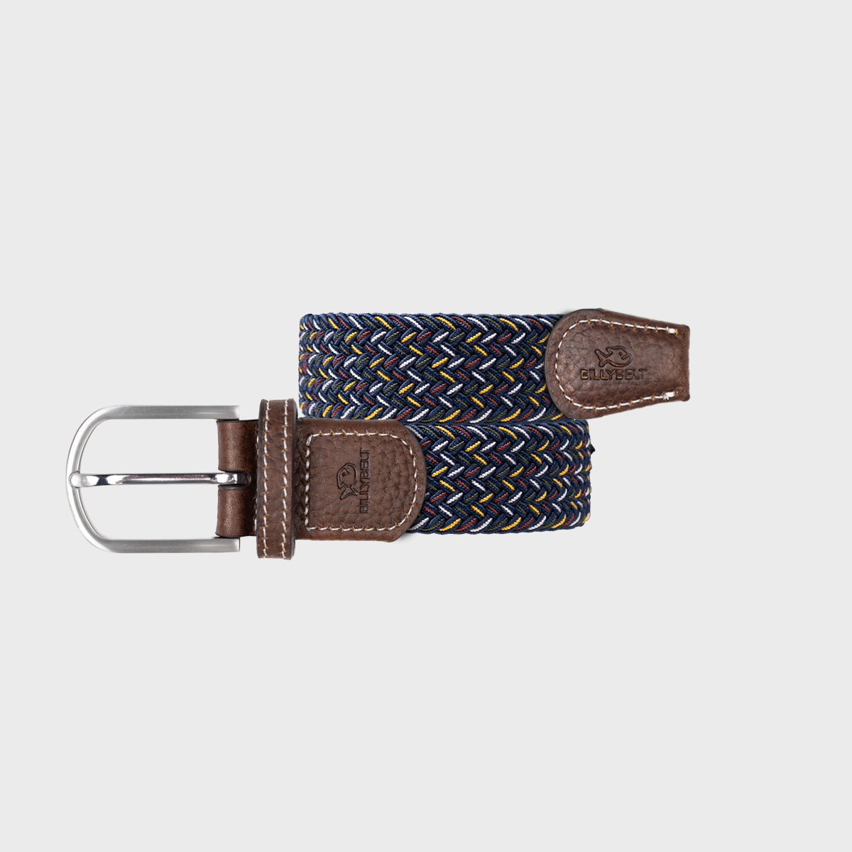 Ceinture tressee elastique multicolore bleu blanc rouge et jaune Billybelt La Redoute