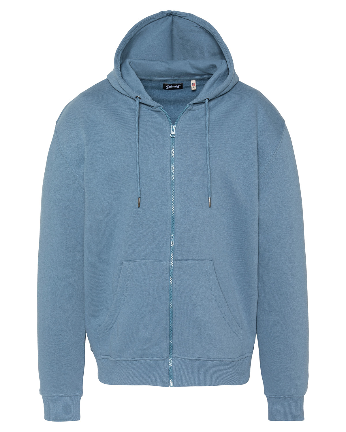 Sweatshirt zippé à capuche custom thunder, SCHOTT