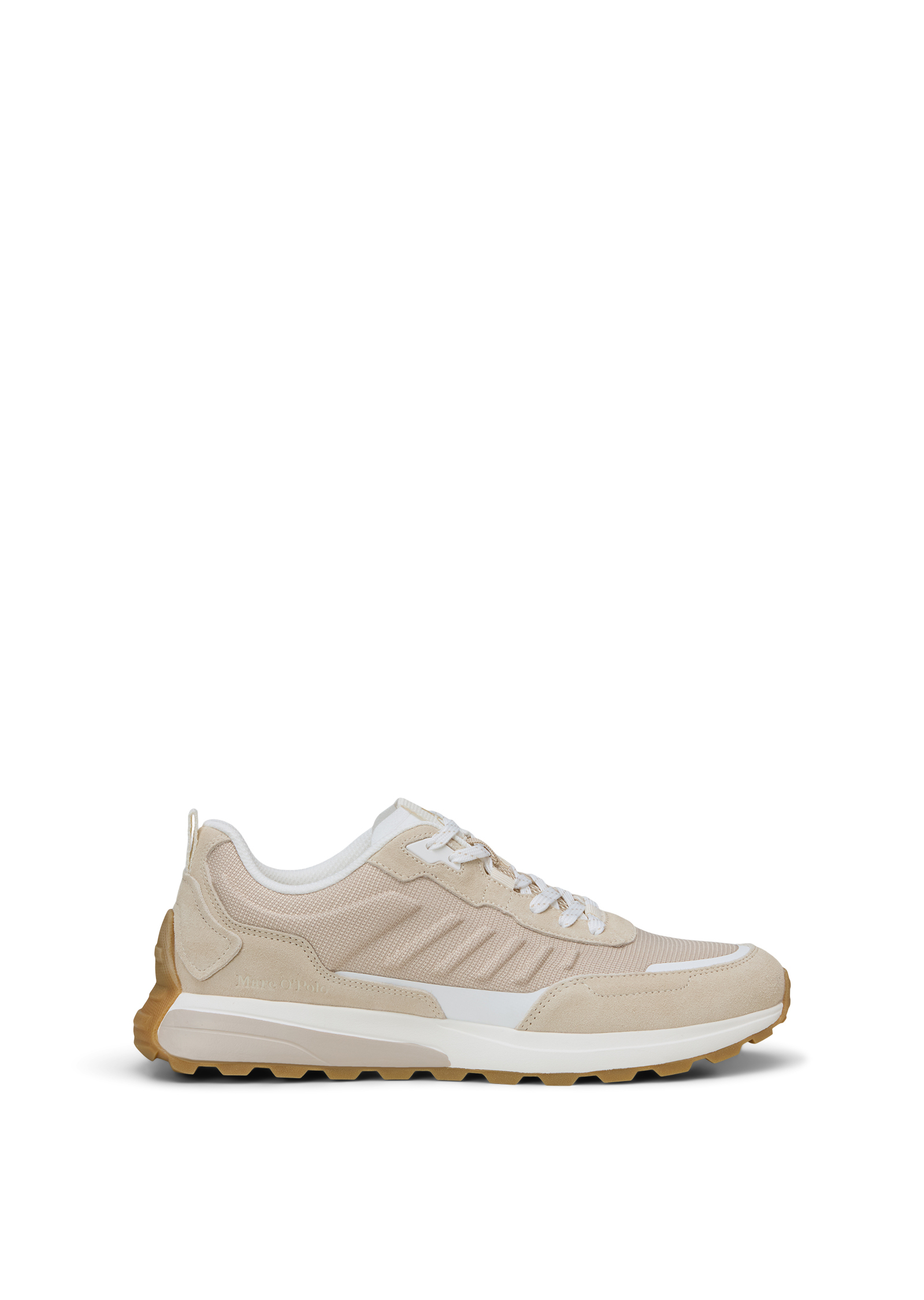 Sneaker modèle Maxi en cuir de vache et polyester recyclé, MARC O'POLO