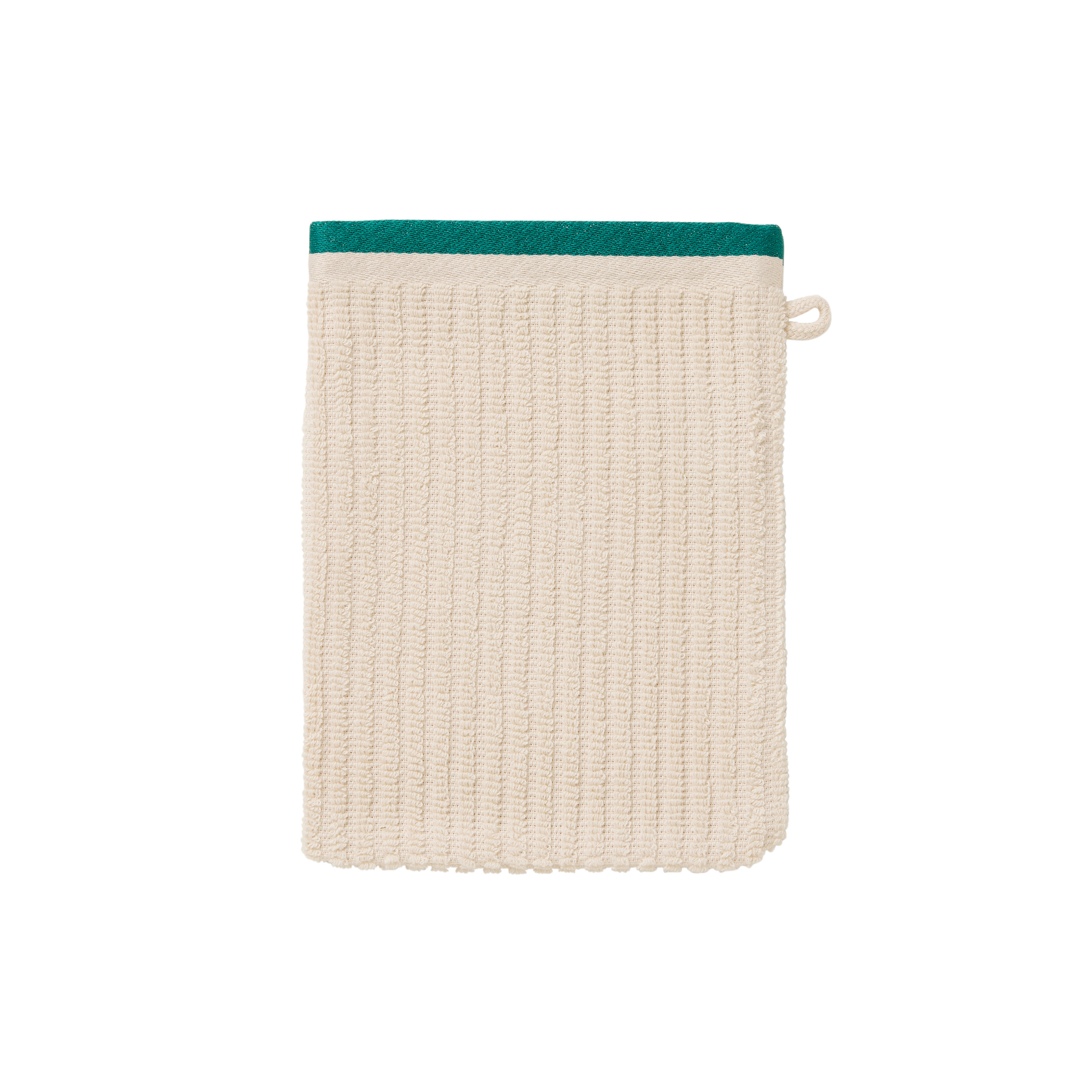 Gant de toilette coton bio BUNDI, CARRE BLANC