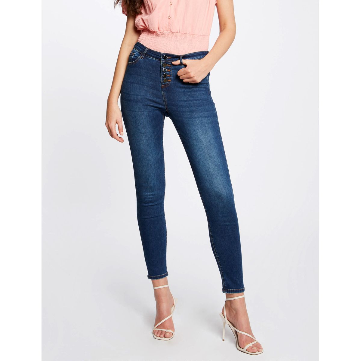 Jeans slim taille standard 7 8 me