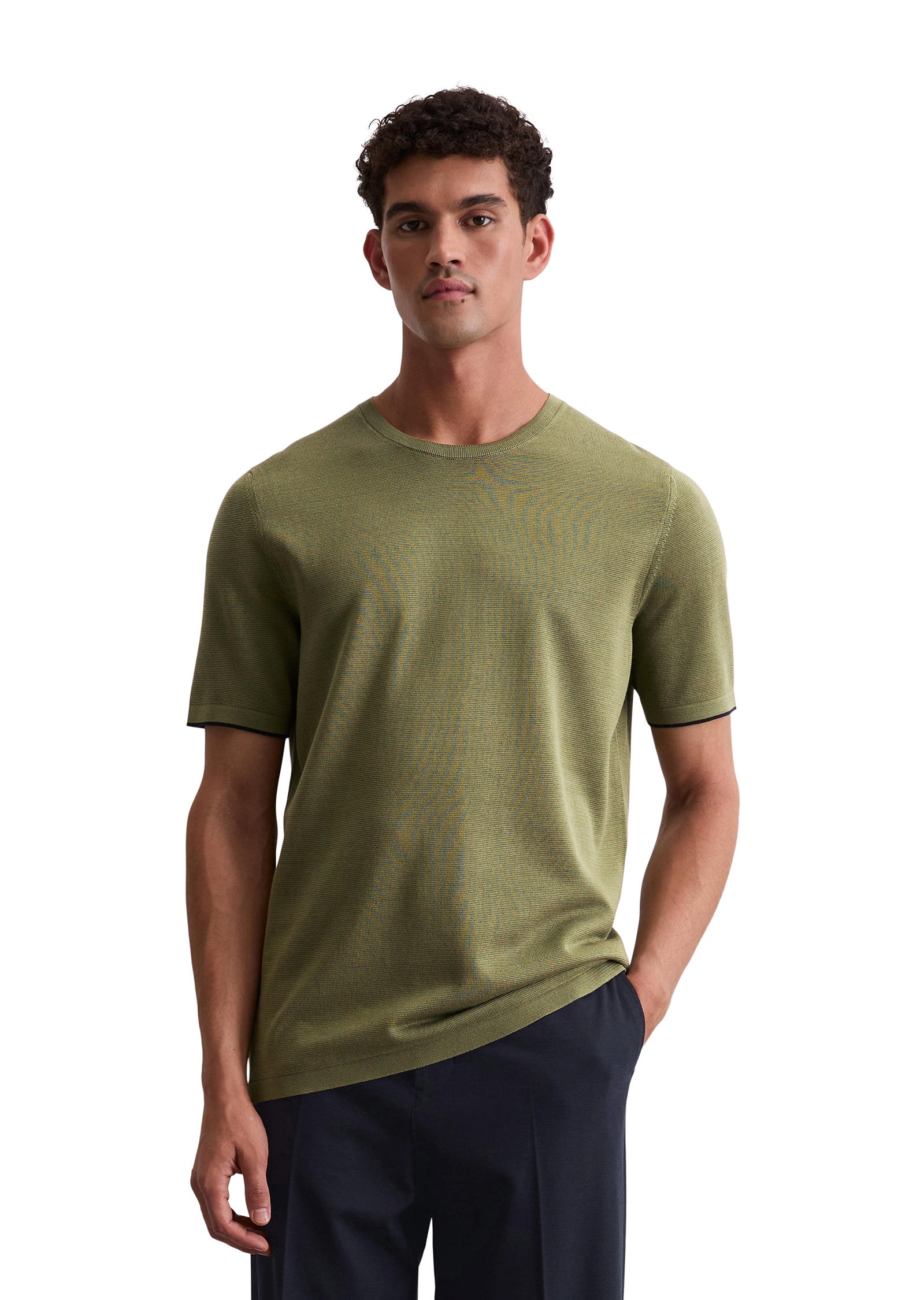 T-shirt en maille fine Travel Collection en pur coton bio, MARC O'POLO