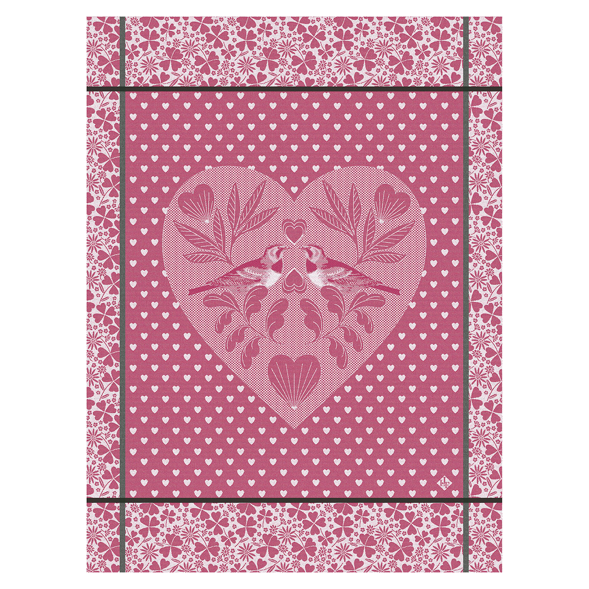 Torchon en Coton, AMOUR, LE JACQUARD FRANCAIS