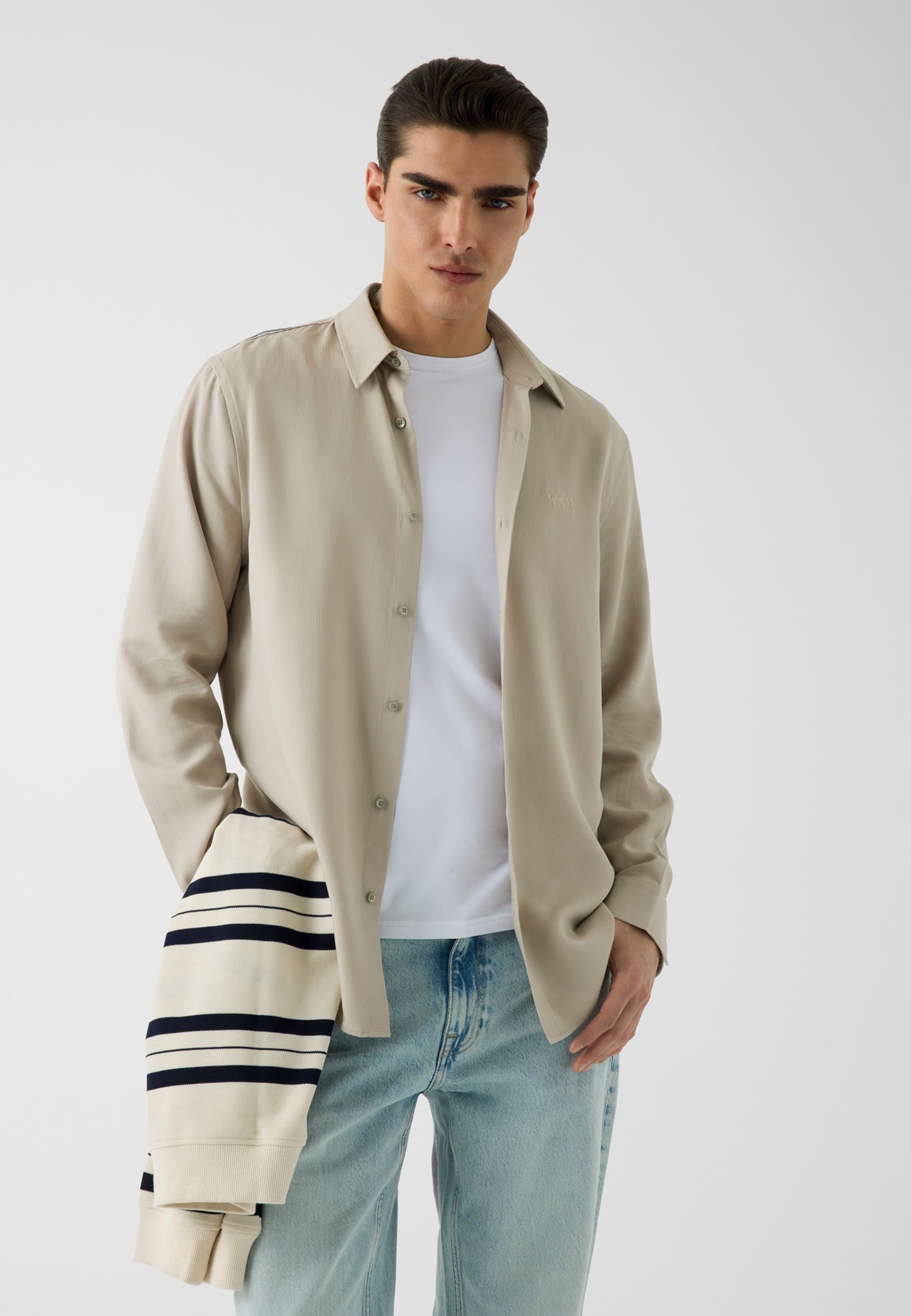 Chemise Avec Logo Brodé, GUESS