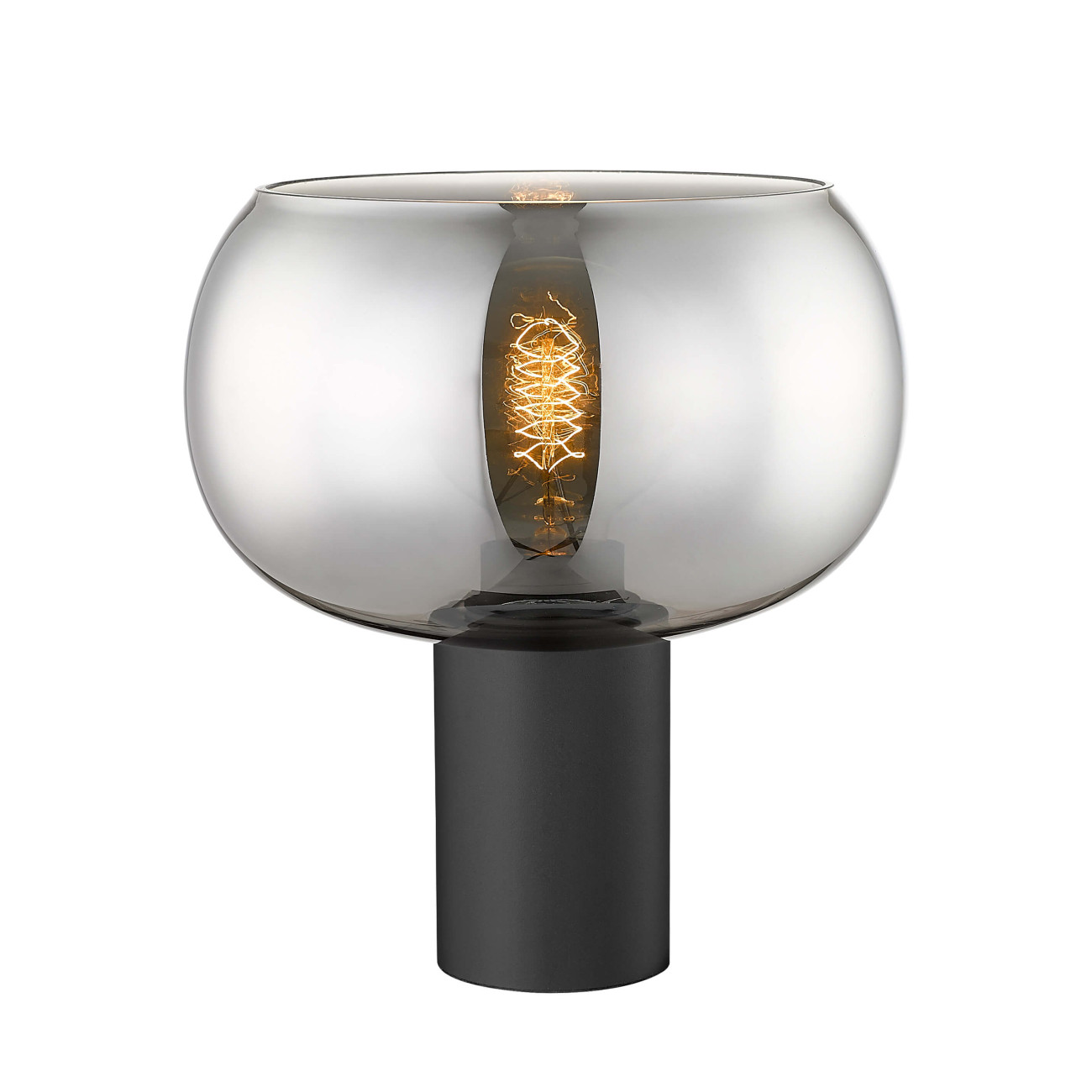 Lampe à poser verre fumé et marbre - MILAN, KOSILUM