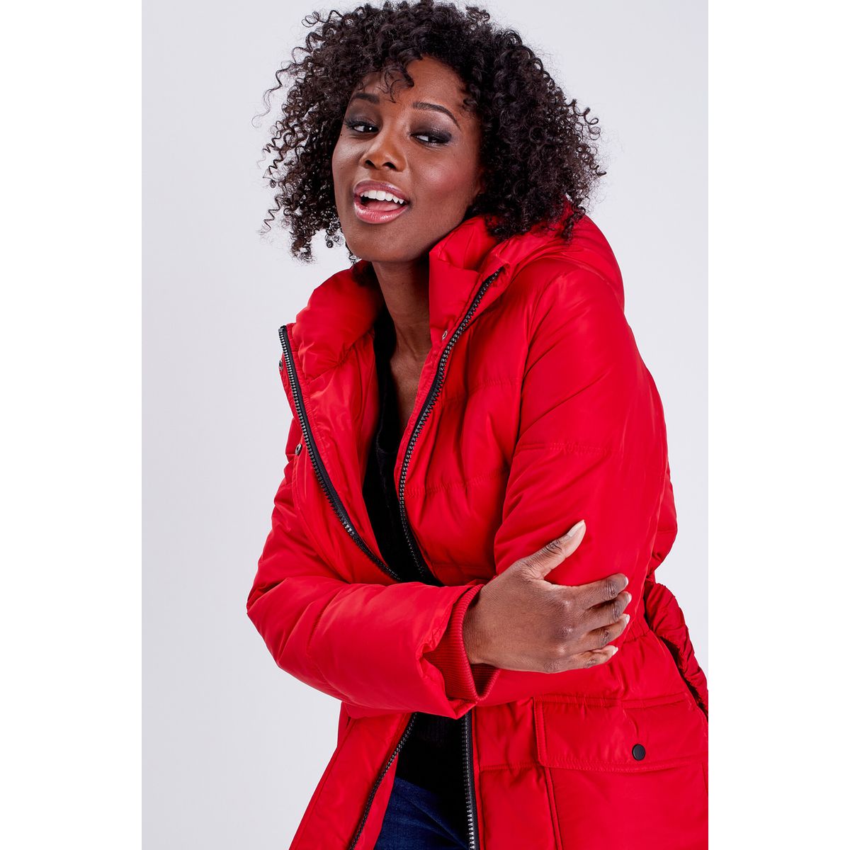 Manteau rouge femme cintr La Redoute