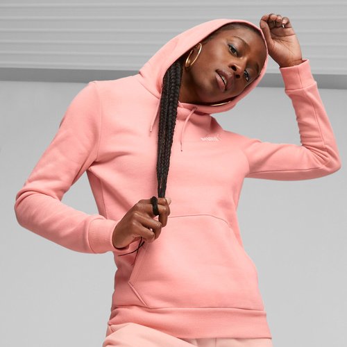 Kapuzensweatshirt essential embroidery fleece rosa Puma | La Redoute