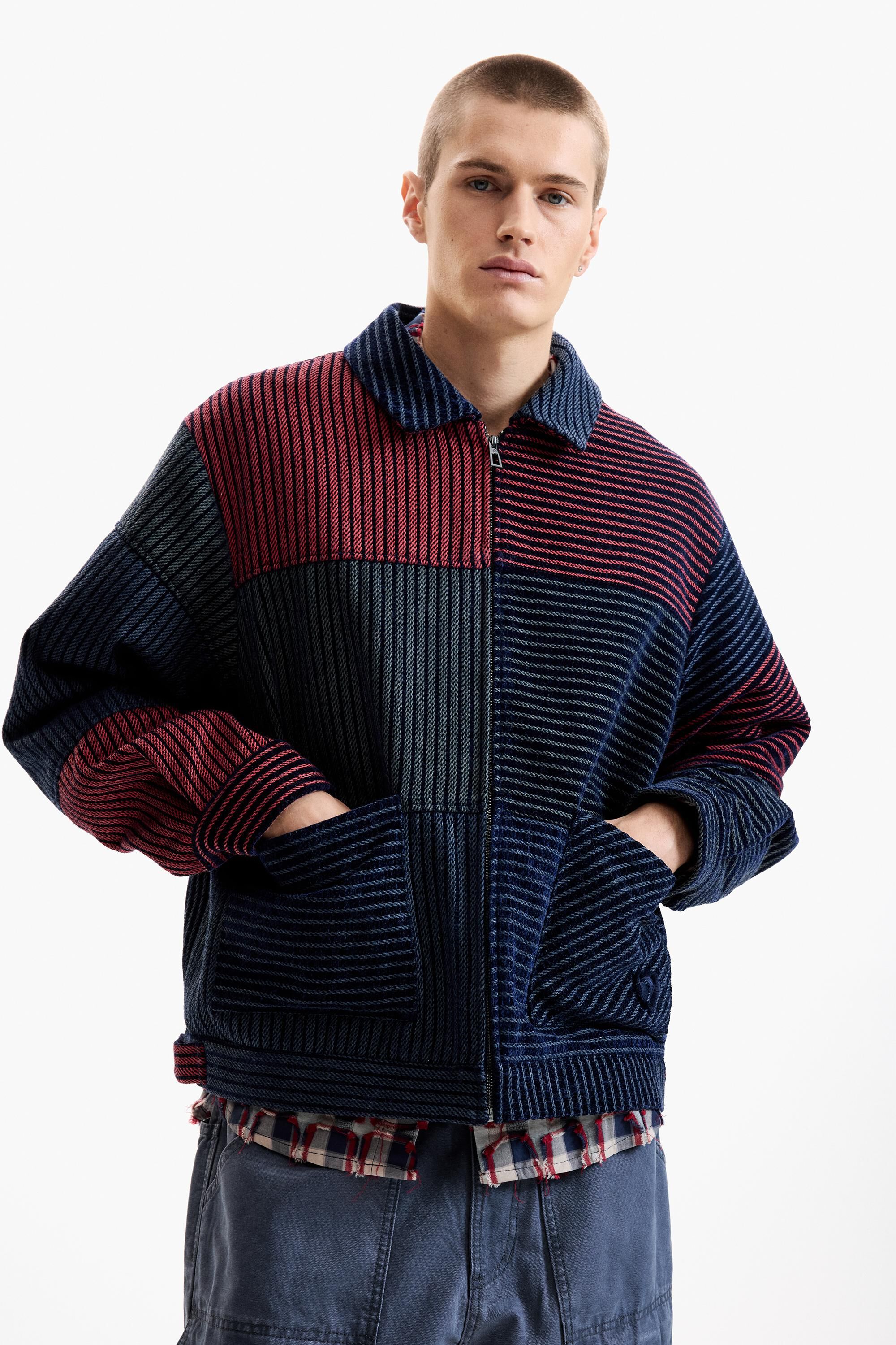 Manteau en chenille à blocs, DESIGUAL