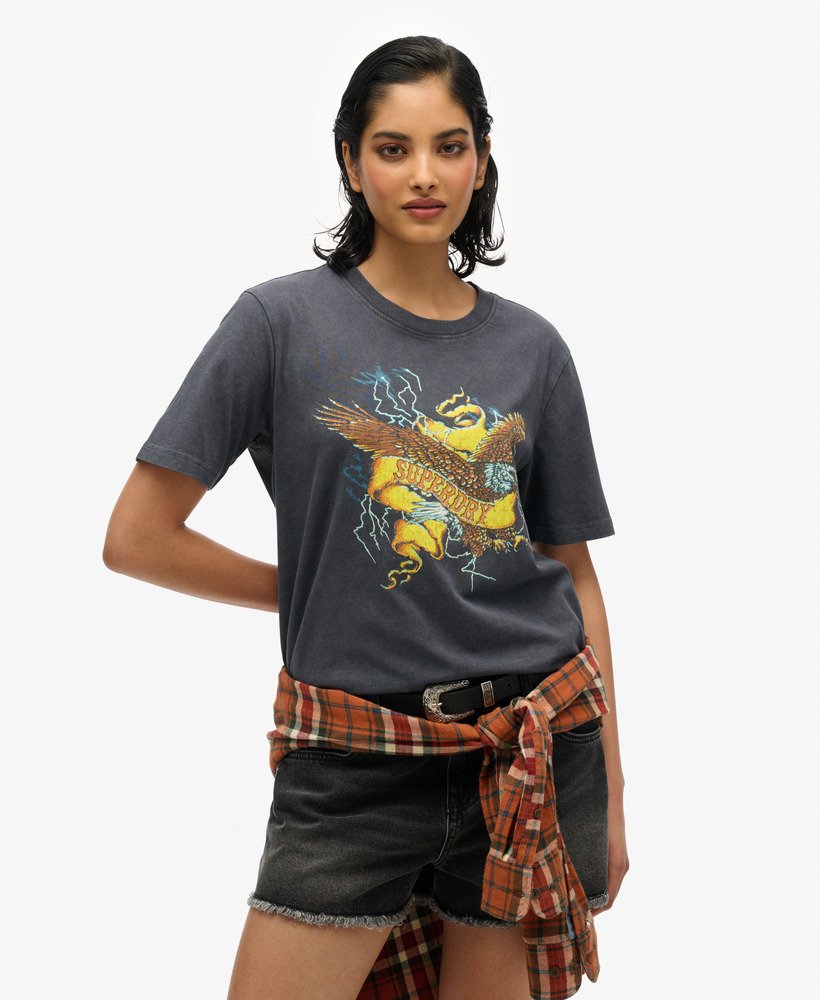 T-shirt décontracté à motif Biker Rock, SUPERDRY