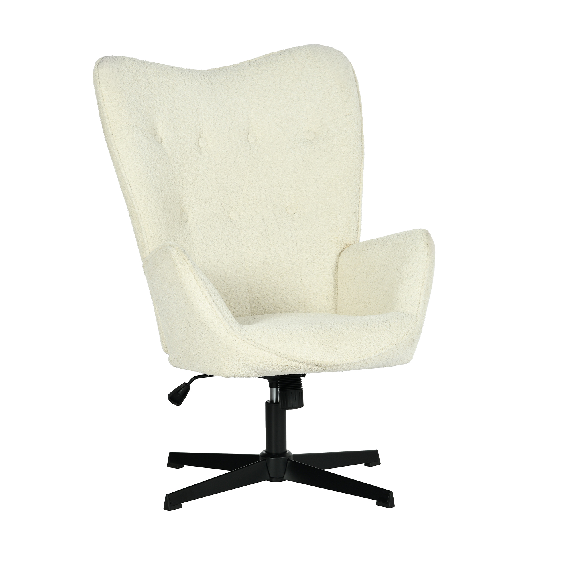 Fauteuil relax rotatif réglable en hauteur bouclette, FUCHS, MEUBLES COSY