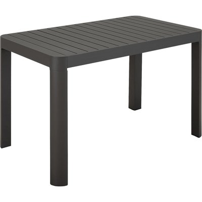 Table de jardin extensible en aluminium - gris ardoise (4 à 6 places) métal, BALCONY ALINEA