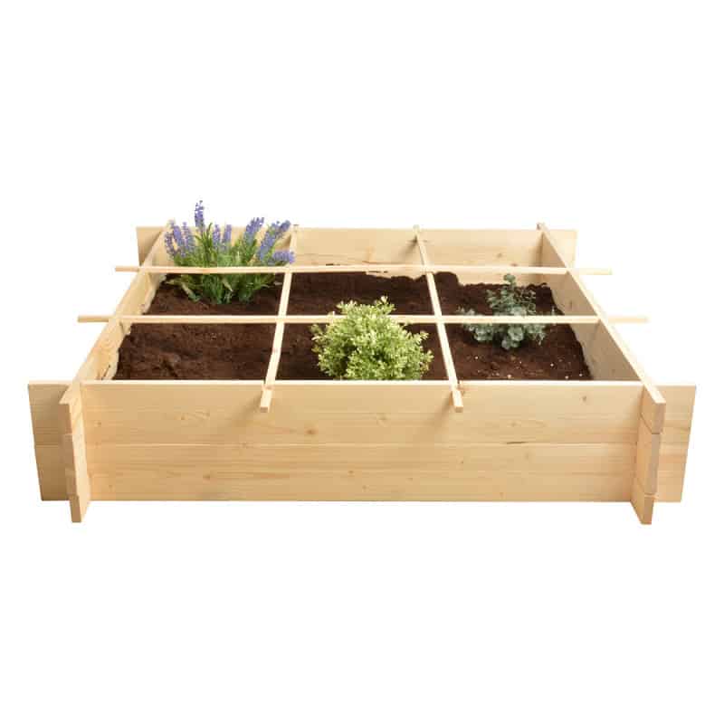 Carré Potager en bois 1 mètre x 1 mètre, ESSCHERT DESIGN