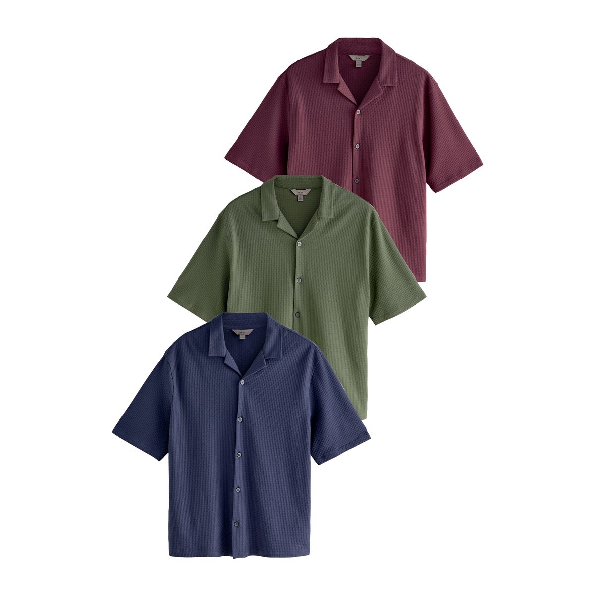 Chemise en jersey à col revers, lot de 3, NEXT