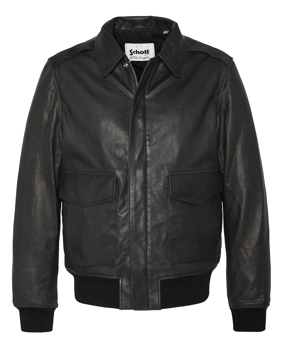 fly-vint-goatskin-leather-jacket-black-schott-la-redoute