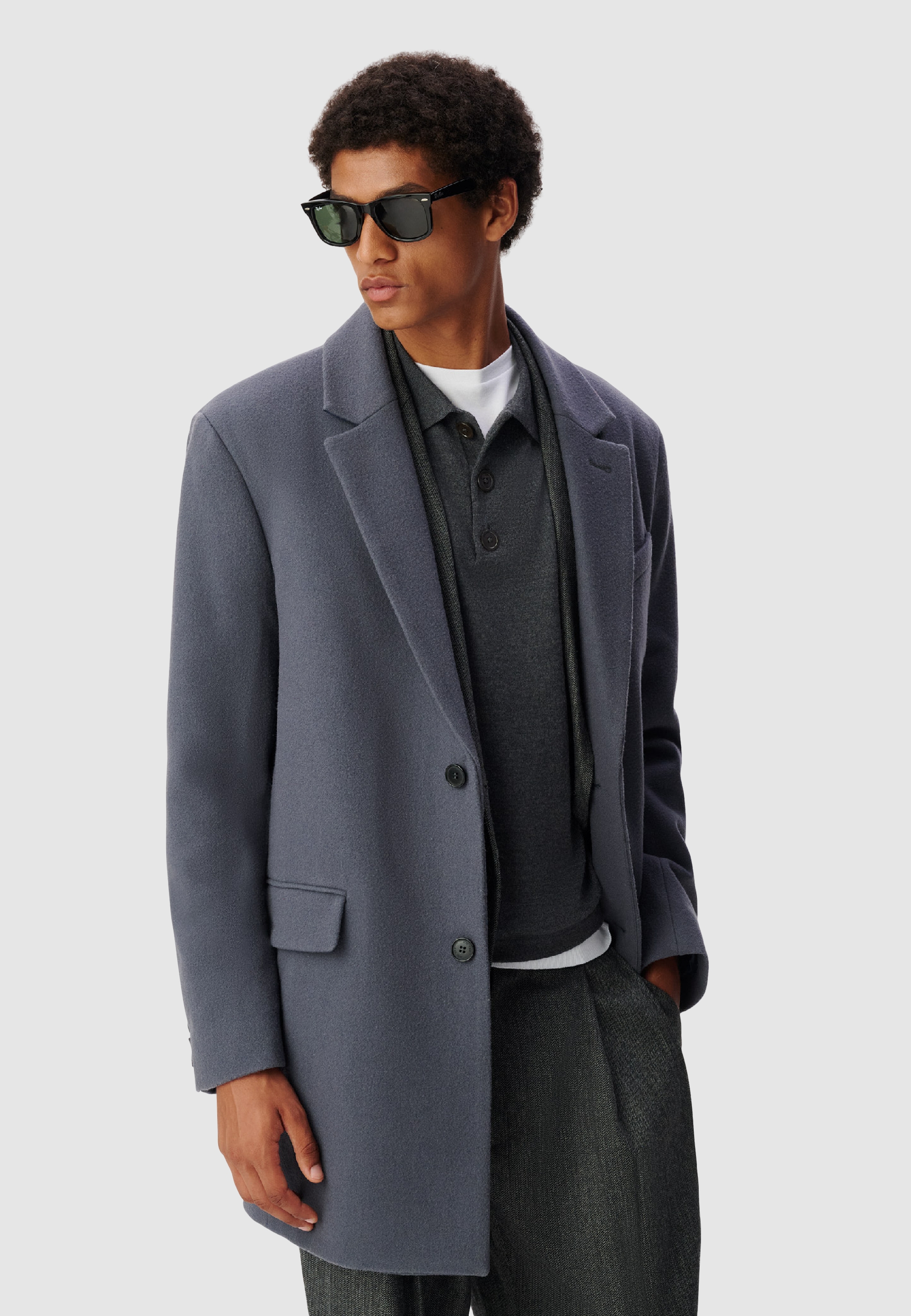 Manteau lainage mélangée, IKKS