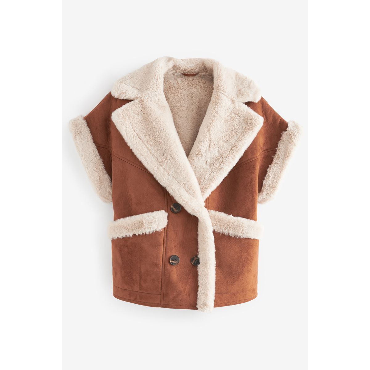 Gilet sans manches femme mouton retourné outlet
