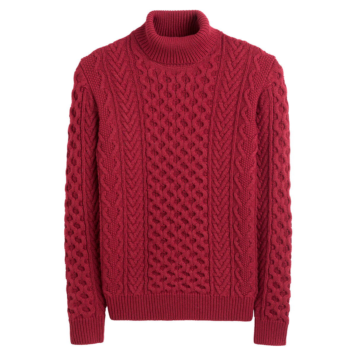 Chunky red turtleneck sweater sales