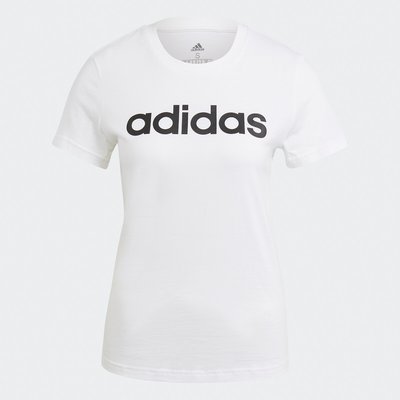 Essentials Logo Print T-Shirt in Cotton and Slim Fit ADIDAS SPORTSWEAR