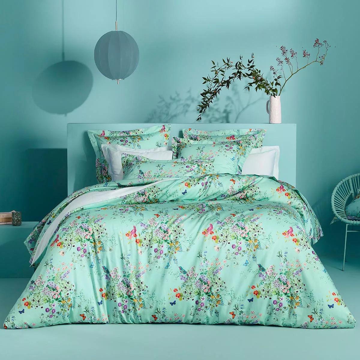 Housse de couette satin de coton LE PRINTEMPS, GARNIER THIEBAUT