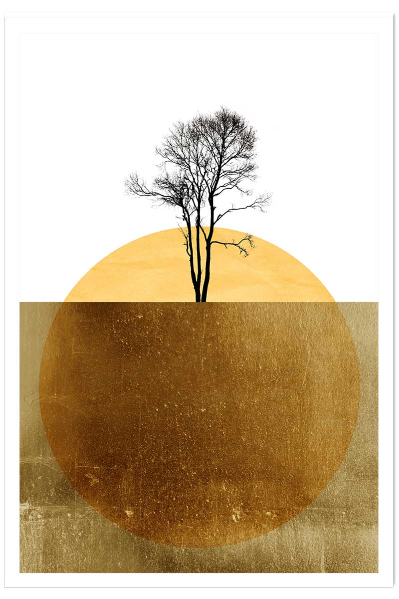 Affiche graphique Golden ocean, HEXOA
