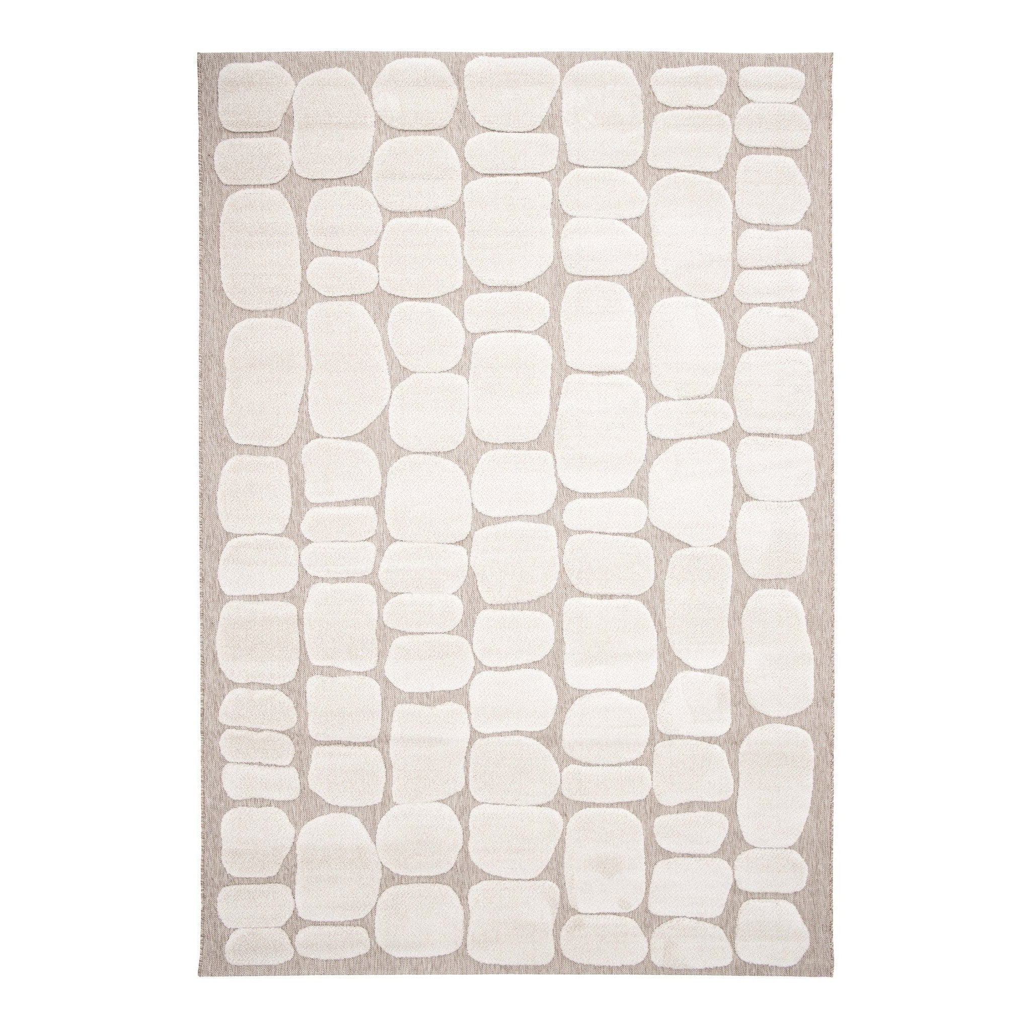 Tapis en relief style japandi GALET, AFK LIVING