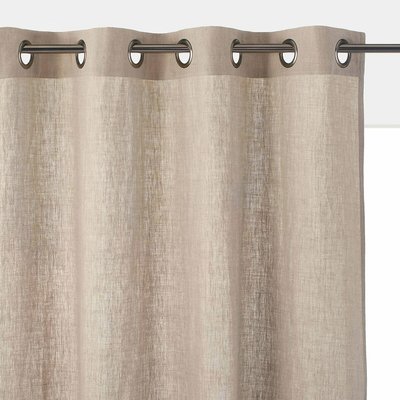 Onega 100% Washed Linen Radiator Curtain with Eyelets LA REDOUTE INTERIEURS