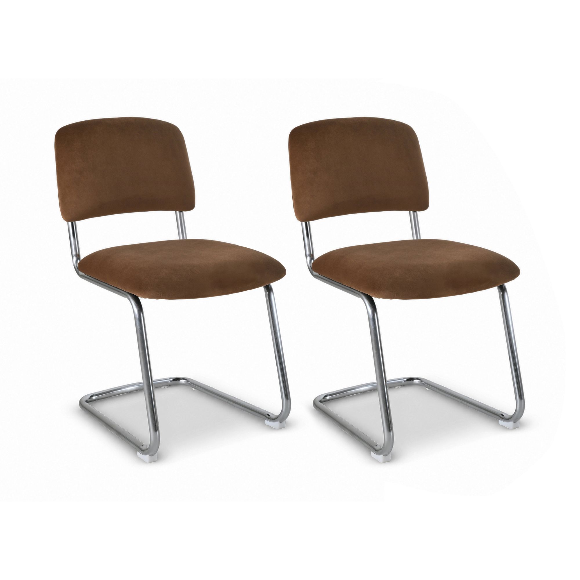 Lot de 2 chaises de table en velours, FELINE, NOW'S HOME