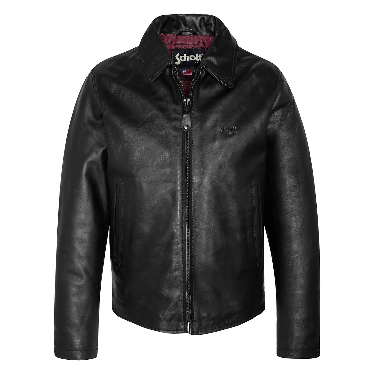Image of Mid-Season Short Jacket in Leather
