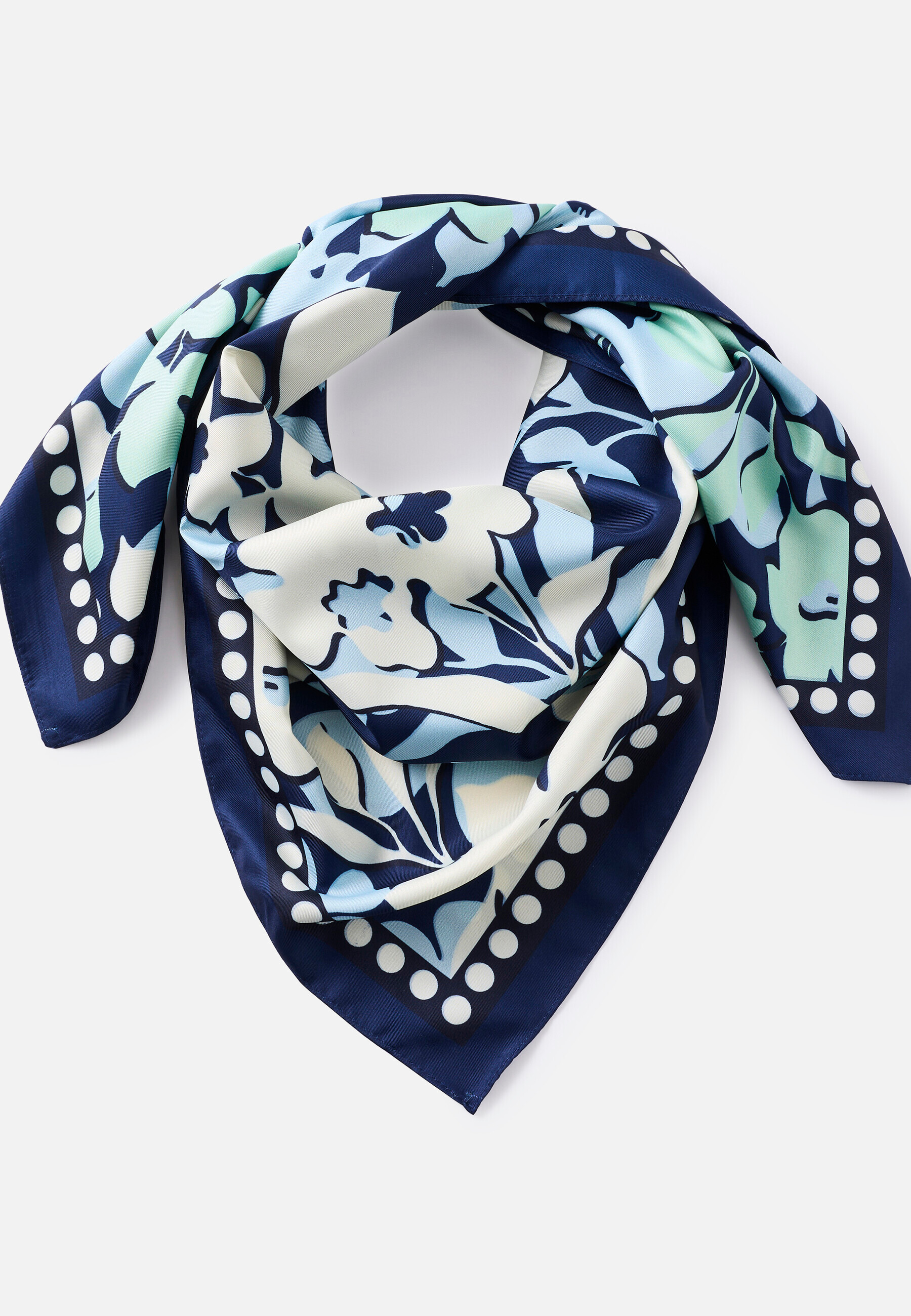 Foulard fleuri et pois, DAMART
