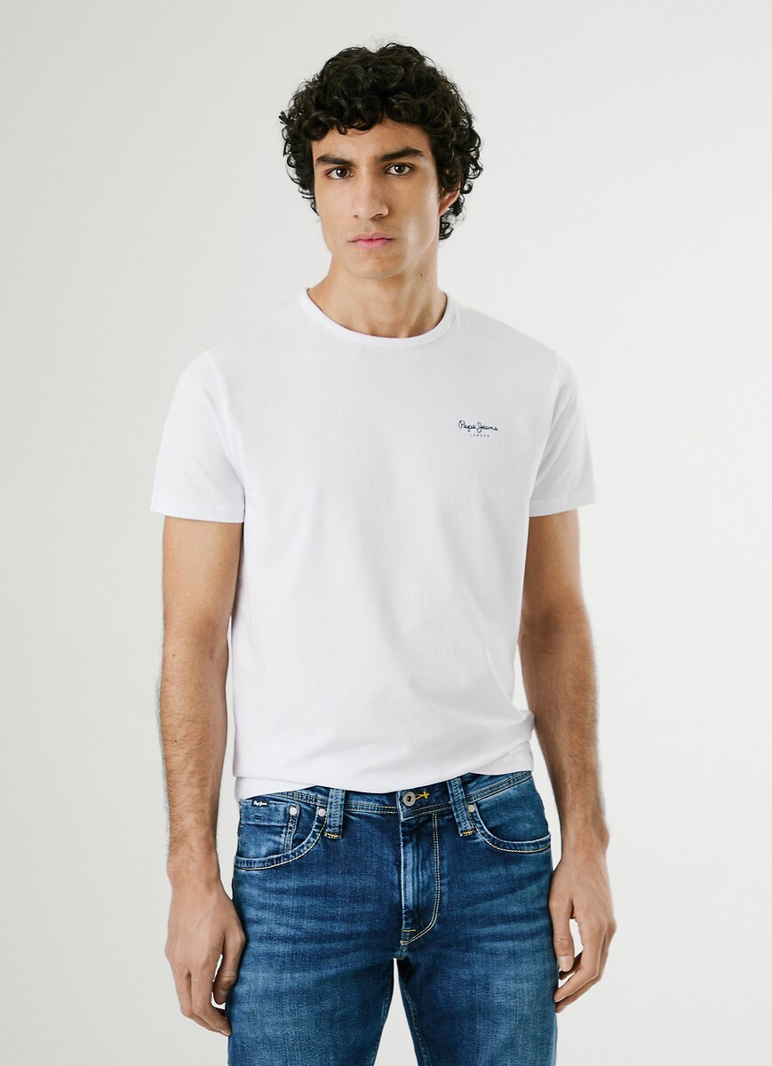 T-shirt girocollo stretch Original Basic, PEPE JEANS