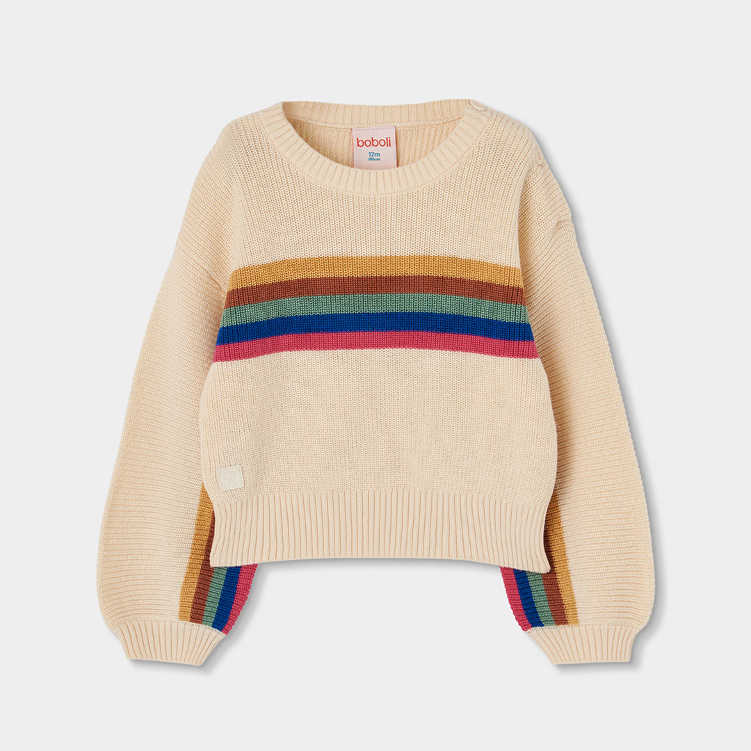 Pull fille avec rayures, BOBOLI