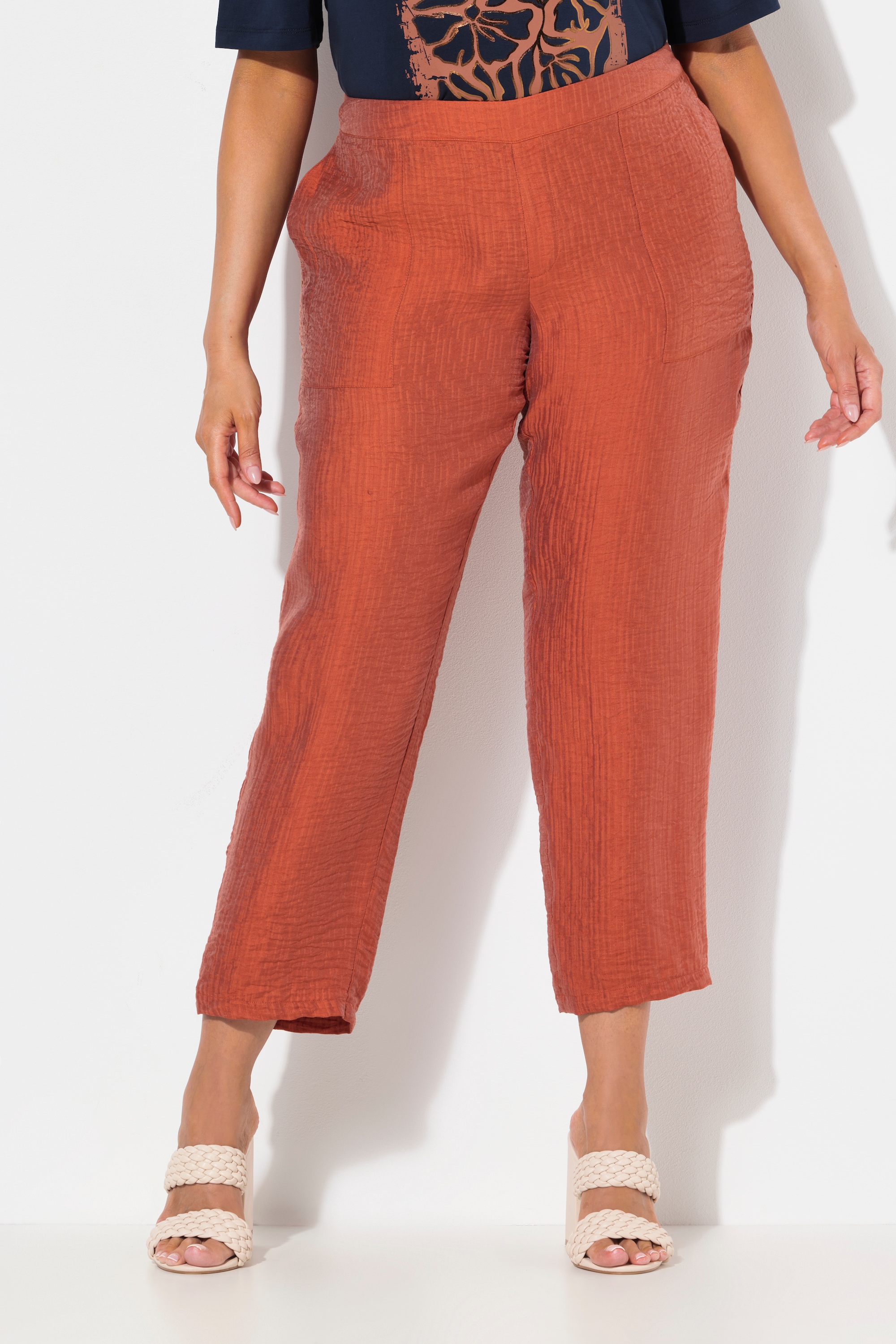 Pantalon Rena en lyocell texturé. Taille, ULLA POPKEN
