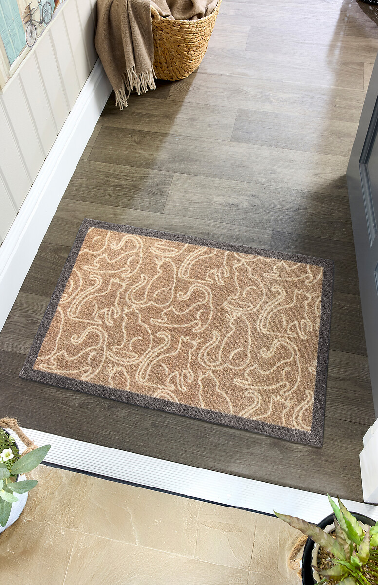 Outline Cats Stain Resistant Pet Mat 50x75cm, HOWLER & SCRATCH