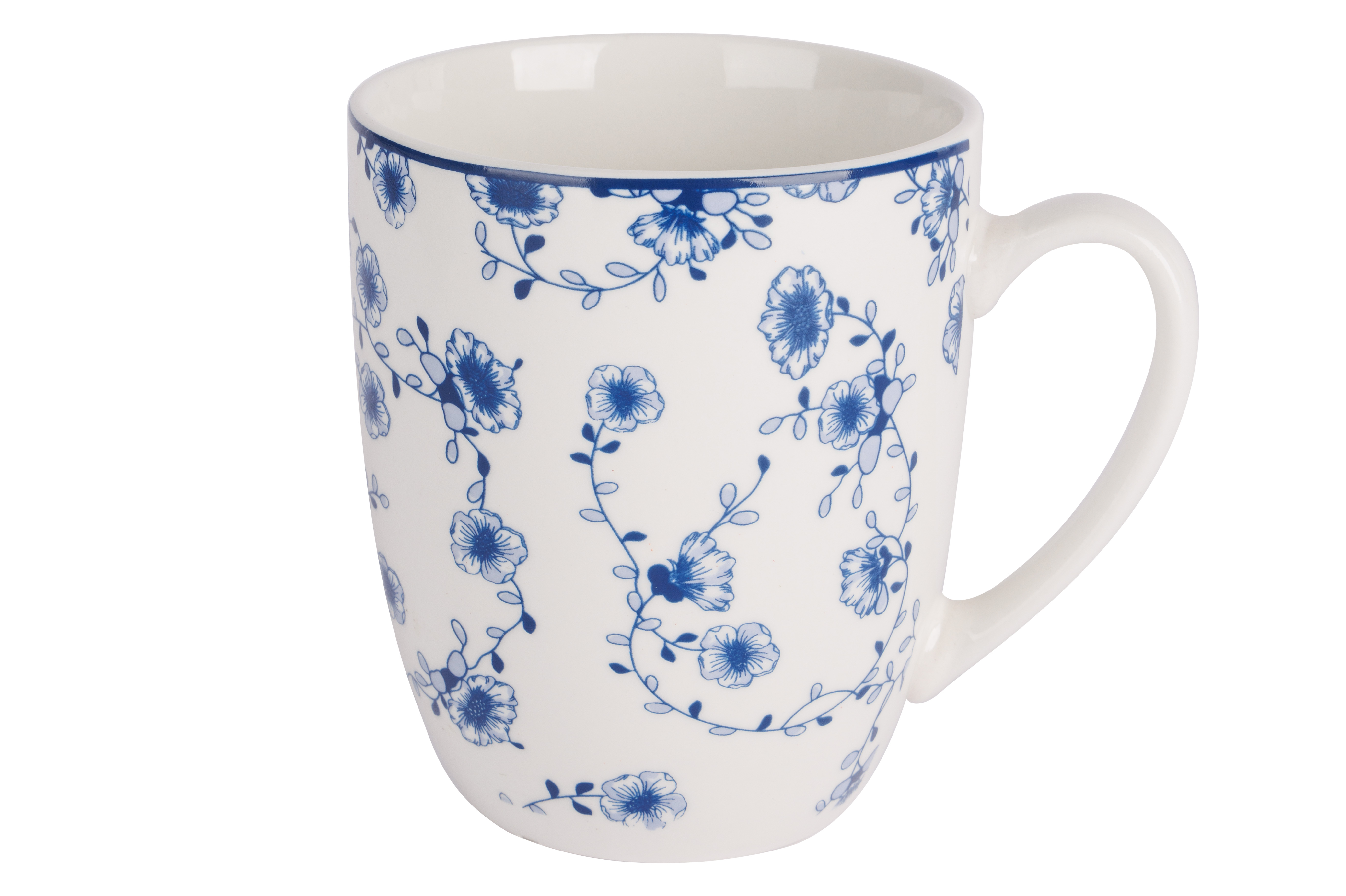 Lot de 4 Tasses en porcelaine, FLOR AZUL, COSY&TRENDY