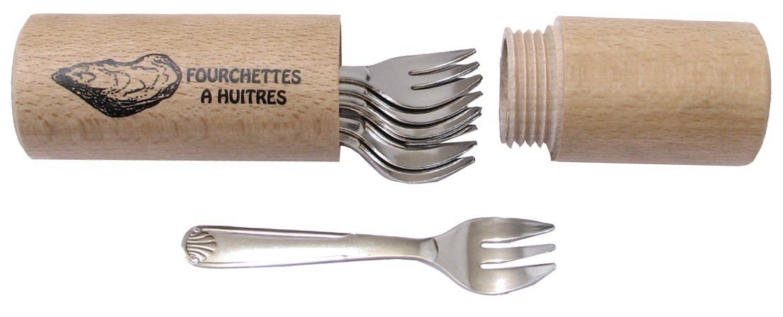 Set De 6 Fourchettes À Huîtres Avec Fourreau, ROGER ORFEVRE